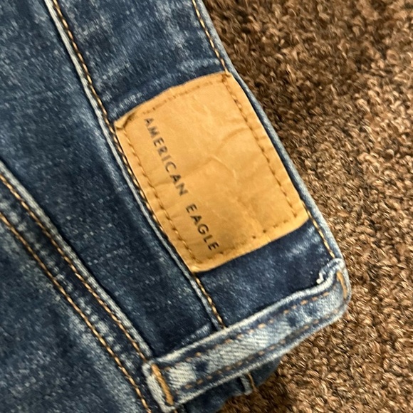 EUC American Eagle Next Level stretch denim blue jeans distressed Sz 6 bottoms - Picture 6 of 6